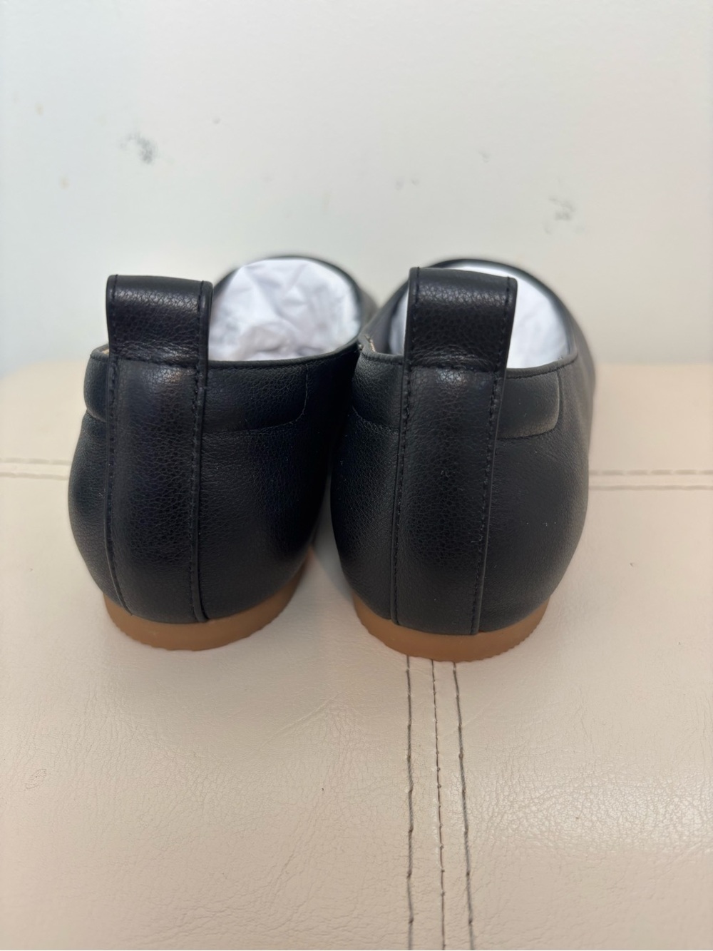 Quince Italian Leather Glove Ballet Flat In Black Size 8.5 NWOT - Picture 6 of 9